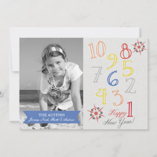 Cartes Pour Fêtes Annuelles Compte à rebours à la nouvelle année