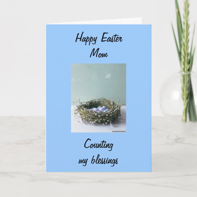 CARTES POUR FÊTES ANNUELLES COMPTE DE MES BÉNÉFICES MOM-EASTER (Devant)