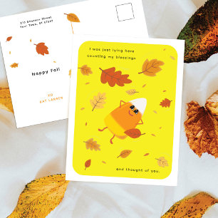 Cartes Pour Fêtes Annuelles Compter Mes Bénédictions Maïs Sucré Jaune d'Auto