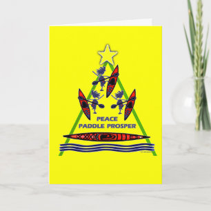 Cartes Pour Fêtes Annuelles Conception de canoë de kayak de palette de