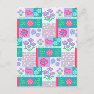 Cartes Pour Fêtes Annuelles Conception de fleurs vibrantes en fleurs