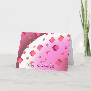 Cartes Pour Fêtes Annuelles Conception de la Saint-Valentin avec des cubes et