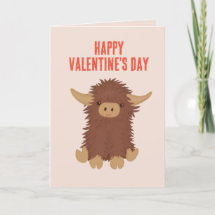 Cartes Pour Fêtes Annuelles Conception de la Saint-Valentin de vache des Highl