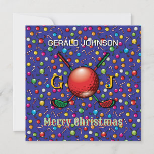 Cartes Pour Fêtes Annuelles Conception de monogramme de Noël personnalisée pou