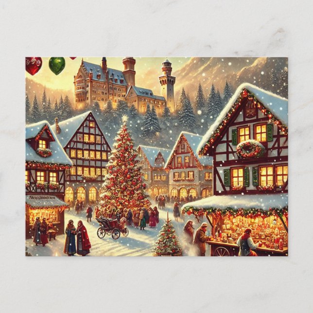 Cartes Pour Fêtes Annuelles Conception de Noël allemande envoûtante - Nostalgi (Devant)