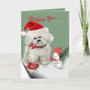 Cartes Pour Fêtes Annuelles Conception de Noël de Bichon