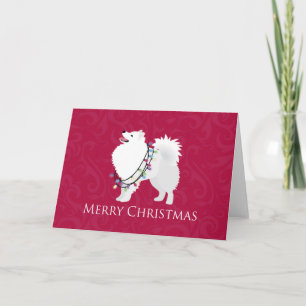 Cartes Pour Fêtes Annuelles Conception de Noël pour un chien Eskimo américain