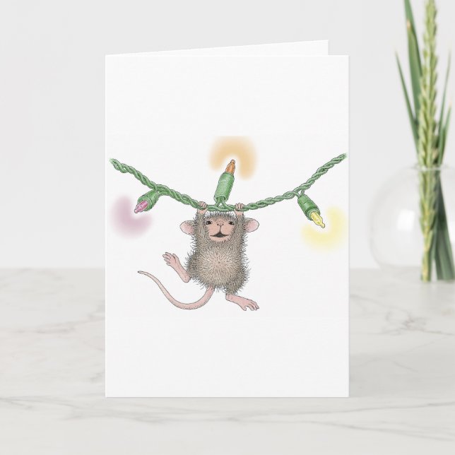 Cartes Pour Fêtes Annuelles Conception de souris maison® (Devant)