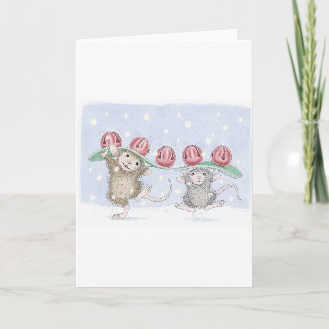 Cartes Pour Fêtes Annuelles Conception de souris maison® (Devant)