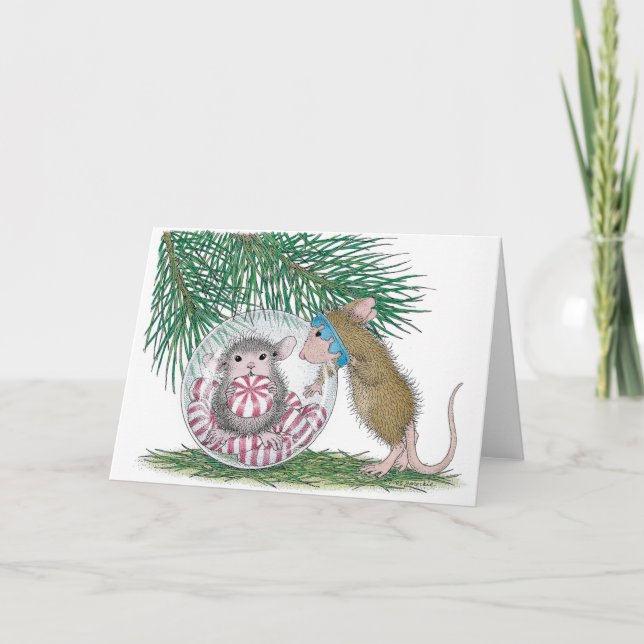 Cartes Pour Fêtes Annuelles Conception de souris maison® (Devant)