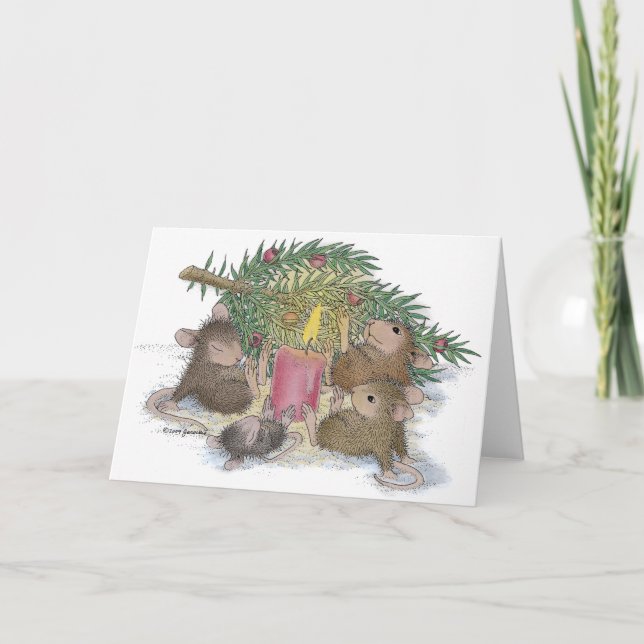 Cartes Pour Fêtes Annuelles Conception de souris maison® (Devant)