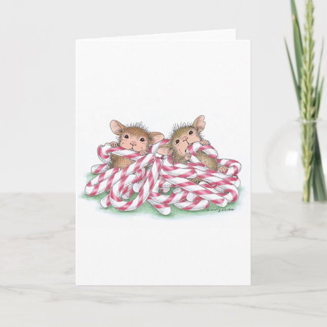 Cartes Pour Fêtes Annuelles Conception de souris maison® (Devant)