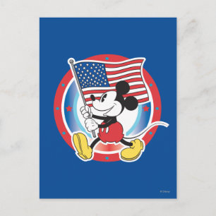 Cartes Pour Fêtes Annuelles Conception du drapeau de la souris Mickey Patrioti