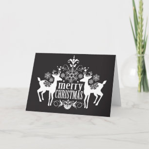 Cartes Pour Fêtes Annuelles Conception noire et blanche de Noël