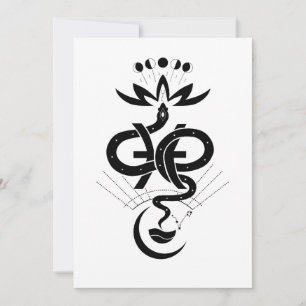Cartes Pour Fêtes Annuelles Conception originale pour l'impression Snake 2025,