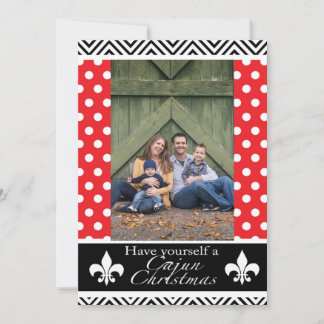 Cartes Pour Fêtes Annuelles Conception rouge et noire de Noël de la Louisiane