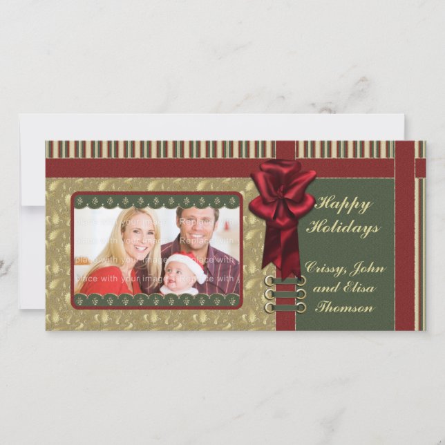 Cartes Pour Fêtes Annuelles Conception traditionnelle de Noël (Devant)