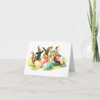 Cartes Pour Fêtes Annuelles Concert Bunny de Pâques Vintage