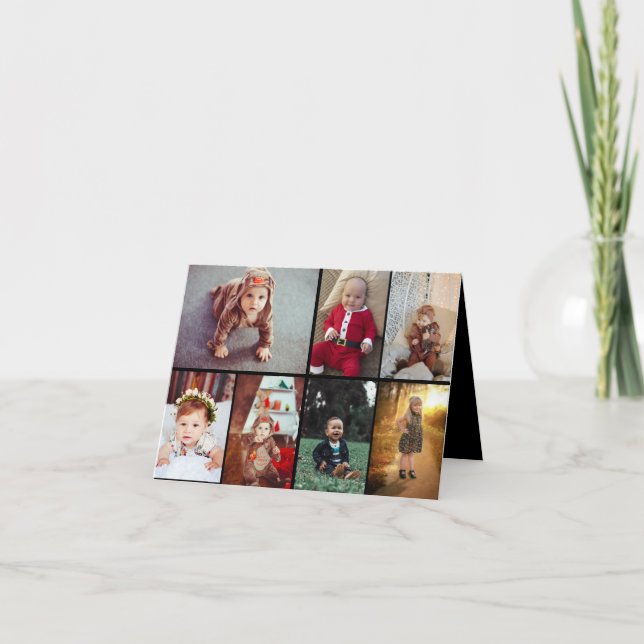 Cartes Pour Fêtes Annuelles Concevez Votre Propre Collage De 7 Photos (Devant)