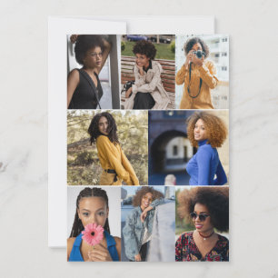 Cartes Pour Fêtes Annuelles Concevez votre propre collage de 8 photos