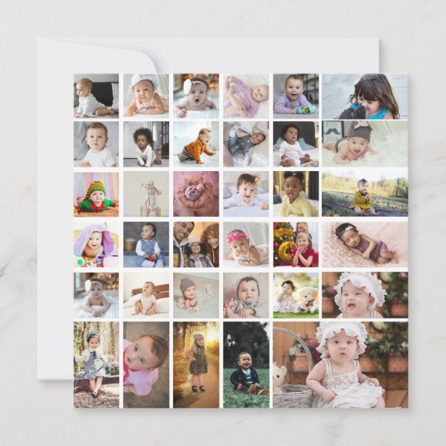 Cartes Pour Fêtes Annuelles Concevez votre propre collage photo de 35 photos (Devant)
