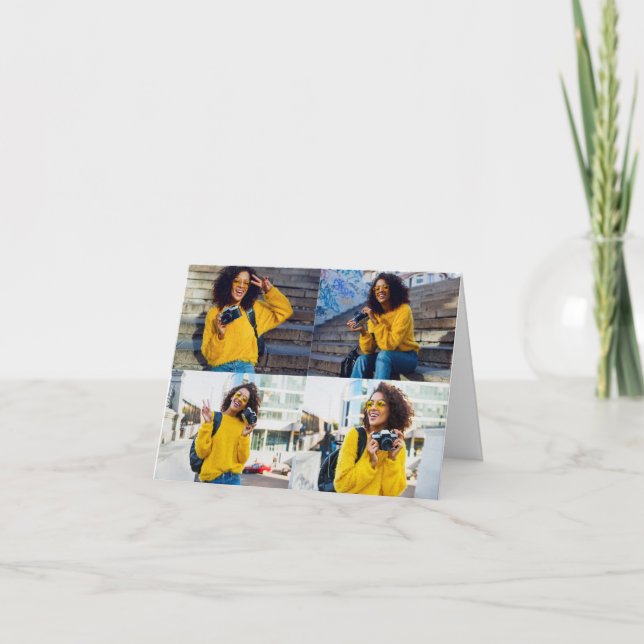 Cartes Pour Fêtes Annuelles Concevez votre propre collection de 4 photos (Devant)