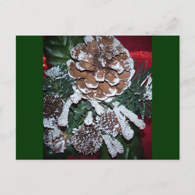 Cartes Pour Fêtes Annuelles cône de pin de Noël (Devant)