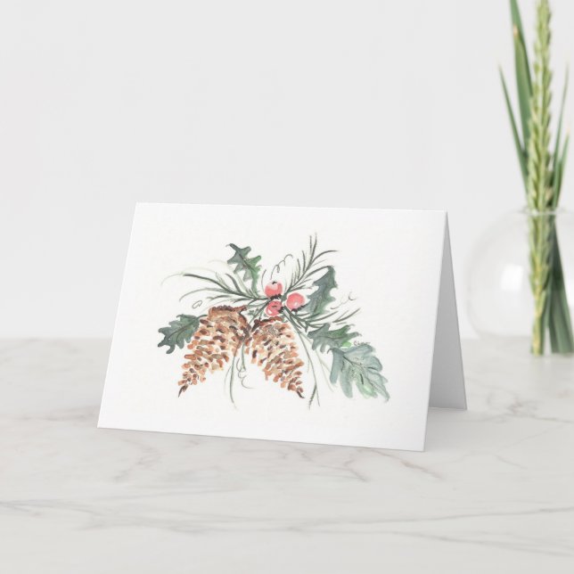 Cartes Pour Fêtes Annuelles Cônes de pin (Devant)