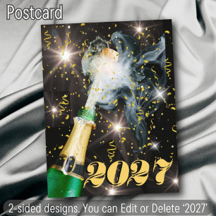 Cartes Pour Fêtes Annuelles Confettis de Champagne Bonne Année Santé Moderne