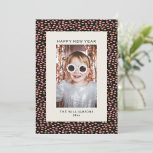 Cartes Pour Fêtes Annuelles Confettis Modernes Points Fête Nouvel An