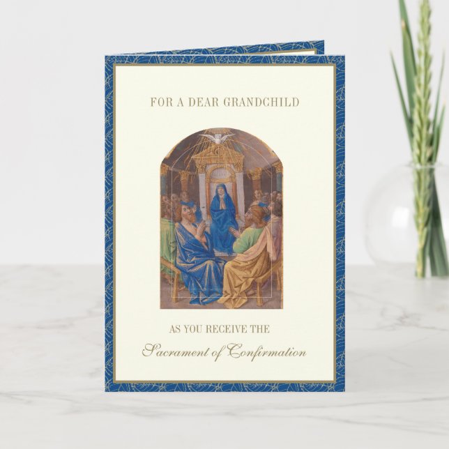 Cartes Pour Fêtes Annuelles Confirmation du sacrement Saint-Fantôme Grand-Enfa (Devant)