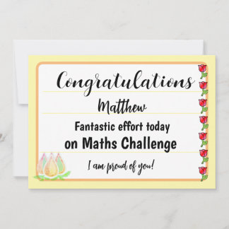 Cartes Pour Fêtes Annuelles Congratulations Fantastic Effort Today Card