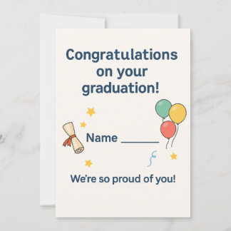 Cartes Pour Fêtes Annuelles Congratulations Little Graduate! Personalized Kids