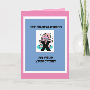 Cartes Pour Fêtes Annuelles Congratulations on your Vasectomy - Funny