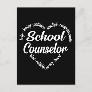 Cartes Pour Fêtes Annuelles Conseiller de l'école Coeur Mot Cloud