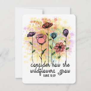 Cartes Pour Fêtes Annuelles considérez comment les fleurs sauvages font des ca