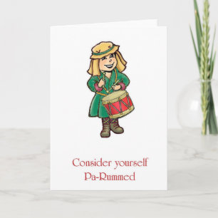 Cartes Pour Fêtes Annuelles Considérez-vous garçon de batteur de Noël