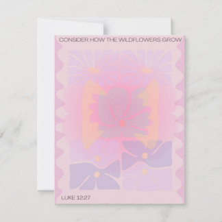 Cartes Pour Fêtes Annuelles Considérons la façon dont les Fleurs sauvages se d