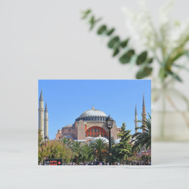 Cartes Pour Fêtes Annuelles Constantinople Sainte Sophie Turquie Ayasofya (Debout devant)