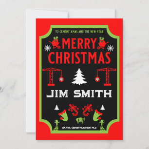 Cartes Pour Fêtes Annuelles Construction de bâtiments Noël