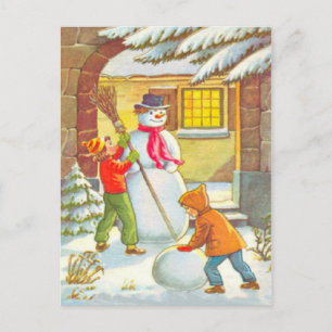 Cartes Pour Fêtes Annuelles Construction de snowboys