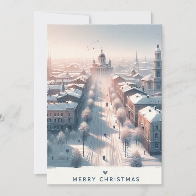 Cartes Pour Fêtes Annuelles Contes d'hiver ukrainiens - Aquarelle (Devant)