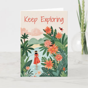Cartes Pour Fêtes Annuelles Continuer à explorer la peinture féminine tropical