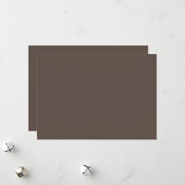 Cartes Pour Fêtes Annuelles Contre un mur Brown élégant (Devant/Arrière en situation)