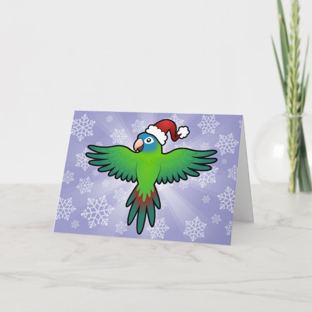 Cartes Pour Fêtes Annuelles Conure de Noël / Lorikeet / Parrot (Devant)