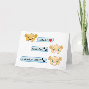 Cartes Pour Fêtes Annuelles Conversation de Simba Nala