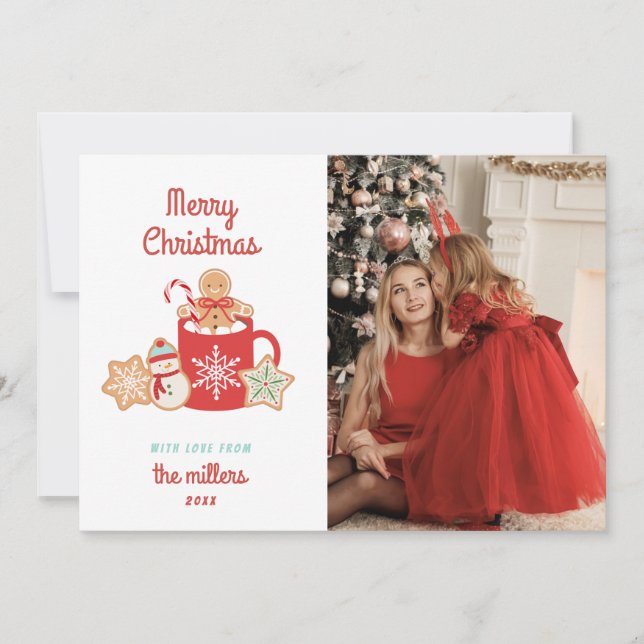 Cartes Pour Fêtes Annuelles Cookie et cacao | Joyeux Noël (Devant)