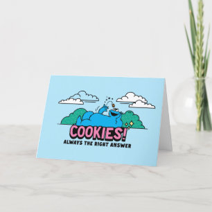 Cartes Pour Fêtes Annuelles Cookie Monster   Les cookies sont toujours la bonn