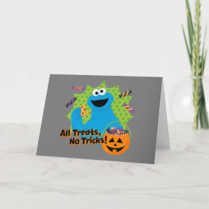 Cartes Pour Fêtes Annuelles Cookie Monster   Tous Les Traitements, Pas De Truc
