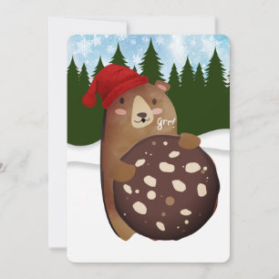 Cartes Pour Fêtes Annuelles Cookie ours de vacances cuisine faite maison par N